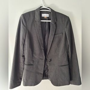 Calvin Klein grey striped blazer